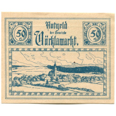 Банкнота 50 геллеров 1920 года Австрия — Фёлькермаркт(нотгельд)
