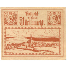 Банкнота 50 геллеров 1920 года Австрия — Фёлькермаркт(нотгельд)