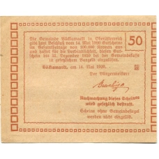 Банкнота 50 геллеров 1920 года Австрия — Фёлькермаркт(нотгельд) (вид 2)
