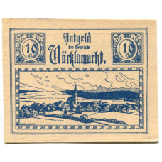 Банкнота 10 геллеров 1920 года Австрия — Фёлькермаркт(нотгельд)