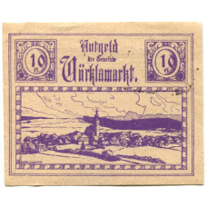 Банкнота 10 геллеров 1920 года Австрия — Фёлькермаркт(нотгельд)