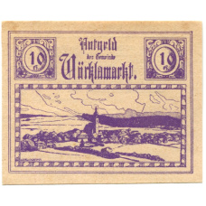 Банкнота 10 геллеров 1920 года Австрия — Фёлькермаркт(нотгельд)