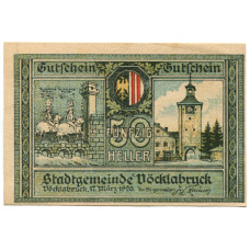 Банкнота 50 геллеров 1920 года Австрия — Фёклабрукк(нотгельд)