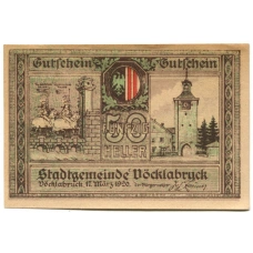 Банкнота 50 геллеров 1920 года Австрия — Фёклабрукк(нотгельд)