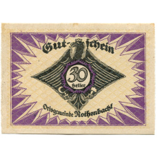 Банкнота 30 геллеров 1920 года Австрия — Роттенбах (нотгельд)