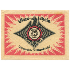 Банкнота 75 геллеров 1920 года Австрия — Роттенбах (нотгельд)