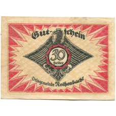 Банкнота 30 геллеров 1920 года Австрия — Роттенбах (нотгельд)