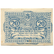Банкнота 20 геллеров 1920 года Австрия — Ридау (нотгельд)