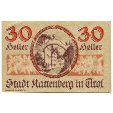 Банкнота 30 геллеров 1920 года Австрия — Раттенберг (нотгельд)