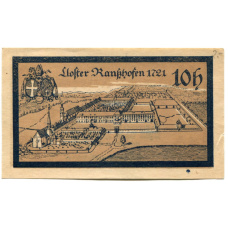 Банкнота 10 геллеров 1920 года Австрия — Рансхофен (нотгельд)