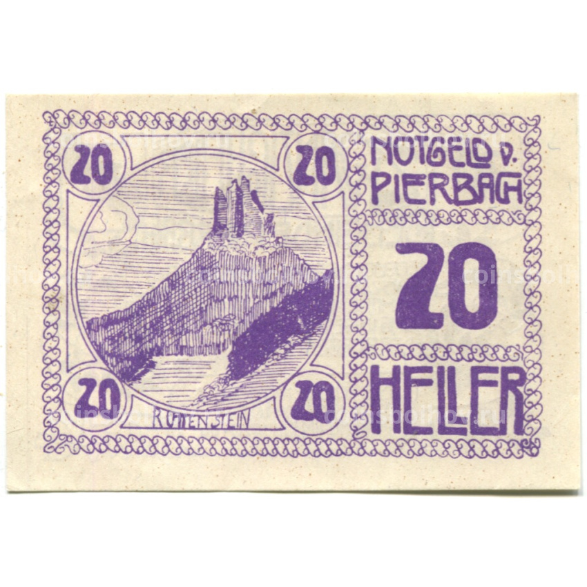 Банкнота 20 геллеров 1920 года Австрия — Пирбах (нотгельд) (вид 2)