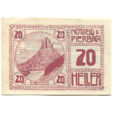 Банкнота 20 геллеров 1920 года Австрия — Пирбах (нотгельд) (вид 2)