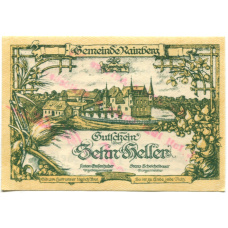 Банкнота 10 геллеров 1920 года Австрия — Райнсберг (нотгельд)