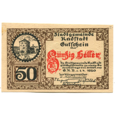 Банкнота 50 геллеров 1920 года Австрия — Радштадт (нотгельд)