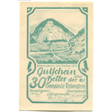 Банкнота 30 геллеров 1920 года Австрия — Рабенштайн (нотгельд)
