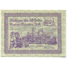 Банкнота 50 геллеров 1920 года Австрия — Рабенштайн (нотгельд)