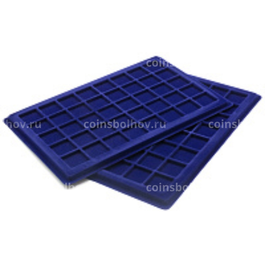 Планшет для 40 монет диаметром 33 мм (упаковка 2 штуки) Синий LEUCHTTURM 302392 (вид 2)