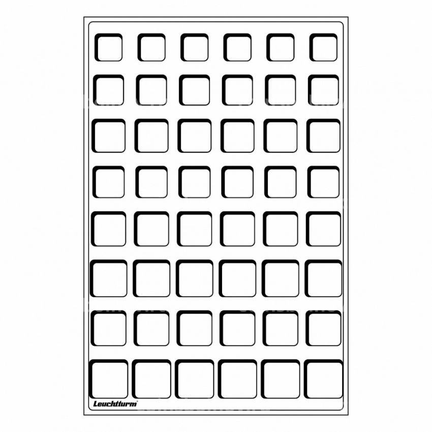 Планшет на 48 ячеек для 6 евронаборов (упаковка 2 штуки) Синий LEUCHTTURM 309571