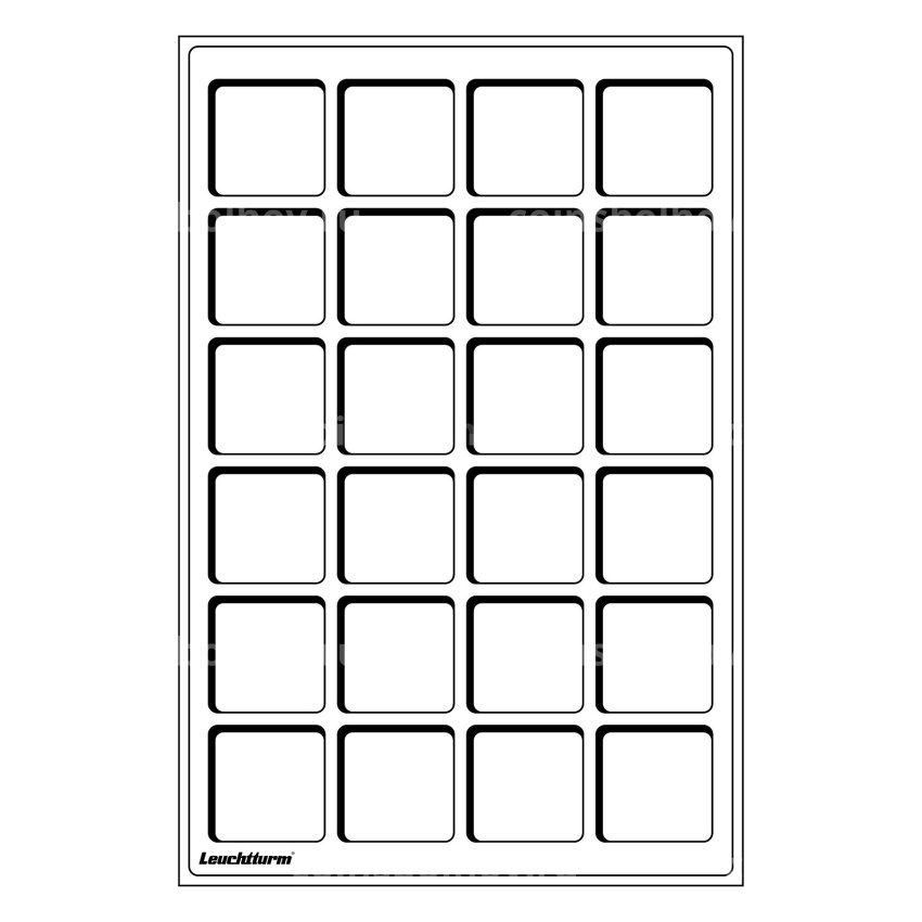 Планшет (упаковка из 2 штук) для 24 монет диаметром до 47 мм, Синий (LEUCHTTURM 324301)