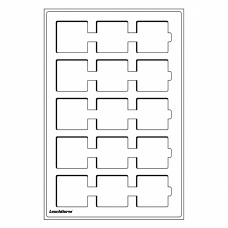 Планшет на 15 ячеек для монет в капсулах «QUADRUM» размером 50х50 мм (упаковка 2 штуки) Синий LEUCHTTURM 320714 (аверс)