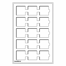 Планшет на 15 ячеек для монет в капсулах «QUADRUM» размером 50х50 мм (упаковка 2 штуки) Синий LEUCHTTURM 320714