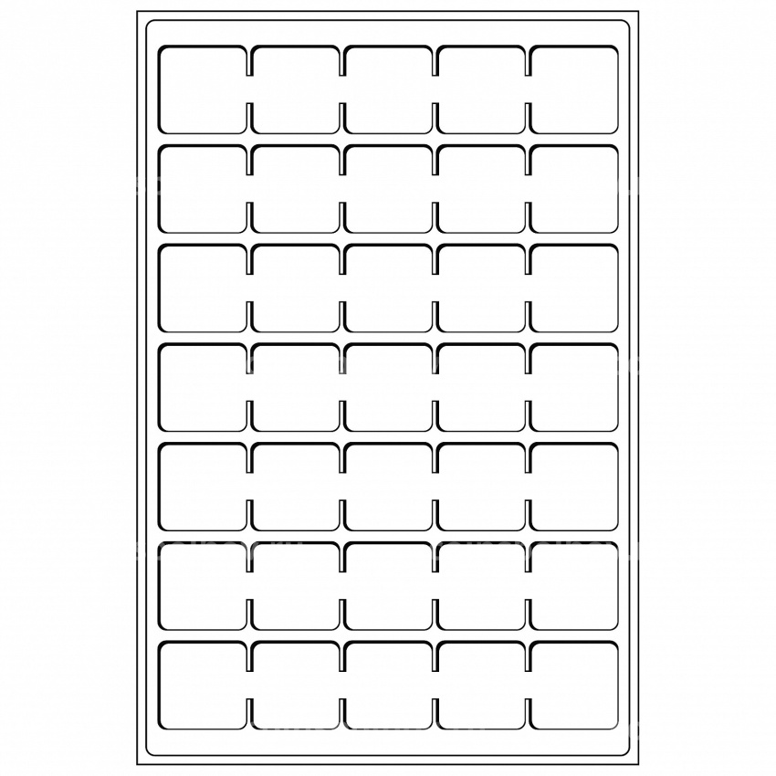 Планшет на 35 ячеек для монет в капсулах «QUADRUM MINI» размером 38х38 мм (упаковка 2 штуки) Синий LEUCHTTURM 360059