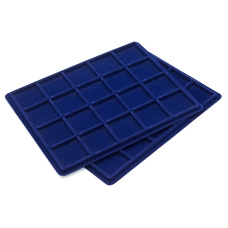 Планшет на 20 ячеек для монет диаметром до 41 мм формат S (упаковка 2 штуки) Синий LEUCHTTURM 318864 (реверс)