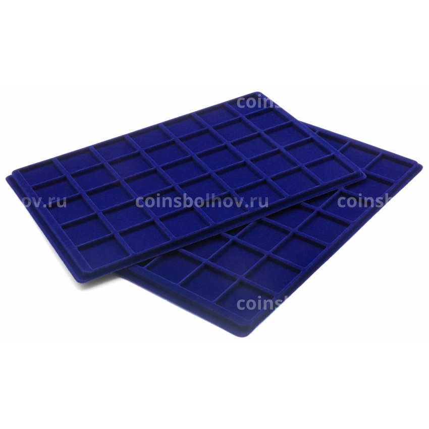 Планшет для 35 монет диаметром 39 мм (упаковка 2 штуки) Синий LEUCHTTURM 331597 (вид 2)