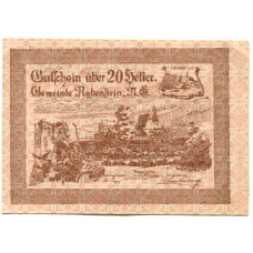 Банкнота 20 геллеров 1920 года Австрия — Рабенштайн-ан-дер-Пилах (нотгельд)