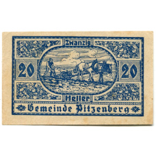 Банкнота 20 геллеров 1920 года Австрия — Питценберг (нотгельд) (вид 2)