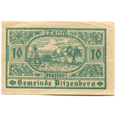 Банкнота 10 геллеров 1920 года Австрия — Питценберг (нотгельд) (вид 2)