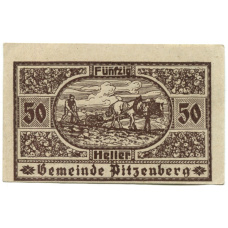 Банкнота 50 геллеров 1920 года Австрия — Питценберг (нотгельд) (вид 2)