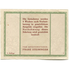 Банкнота 90 геллеров 1920 года Автсрия — Плёхвальд (нотгельд) (вид 2)