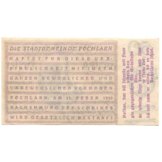 Банкнота 50 геллеров 1920 года Австрия — Пёхларн (нотгельд) (вид 2)