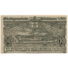 Банкнота 10 геллеров 1920 года Австрия — Пёхларн (нотгельд) (вид 2)