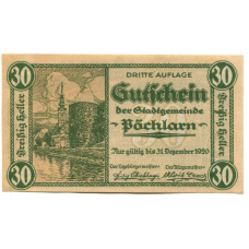 Банкнота 30 геллеров 1920 года Австрия — Пёхларн (нотгельд)