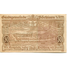 Банкнота 50 геллеров 1920 года Австрия — Пёхларн (нотгельд) (вид 2)