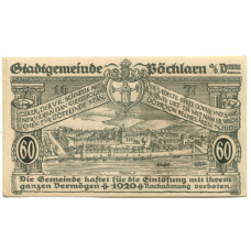 Банкнота 60 геллеров 1920 года Австрия — Пёхларн (нотгельд) (вид 2)