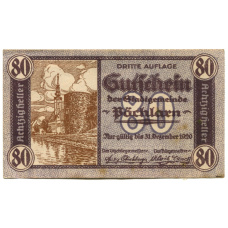 Банкнота 80 геллеров 1920 года Австрия — Пёхларн (нотгельд)