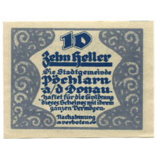 Банкнота 10 геллеров 1920 года Австрия — Пёхларн (нотгельд) (вид 2)