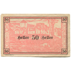 Банкнота 50 геллеров 1920 года Австрия — Пёггшталь (нотгельд)