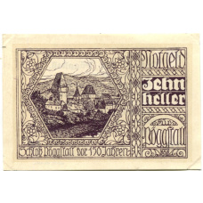Банкнота 10 геллеров 1920 года Австрия — Пёггшталь (нотгельд)