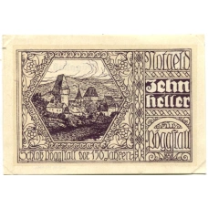 Банкнота 10 геллеров 1920 года Австрия — Пёггшталь (нотгельд)