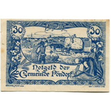 Банкнота 30 геллеров 1920 года Австрия — Пёндорф (нотгельд)