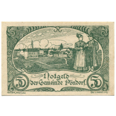 Банкнота 50 геллеров 1920 года Австрия — Пёндорф (нотгельд)