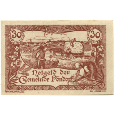 Банкнота 30 геллеров 1920 года Австрия — Пёндорф (нотгельд)