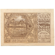Банкнота 50 геллеров 1920 года Австрия — Пёггшталь (нотгельд)