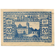 Банкнота 20 геллеров 1920 года Австрия — Рид-бай-Маутхаузен (нотгельд)