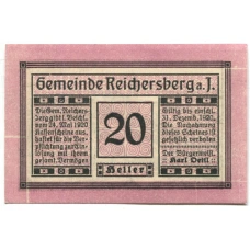 Банкнота 20 геллеров 1920 года Австрия — Рейхенберг (нотгельд) (вид 2)