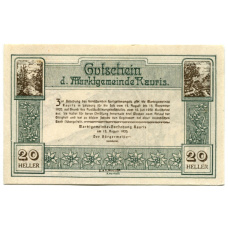 Банкнота 20 геллеров 1920 года Австрия — Рейс (нотгельд) (вид 2)
